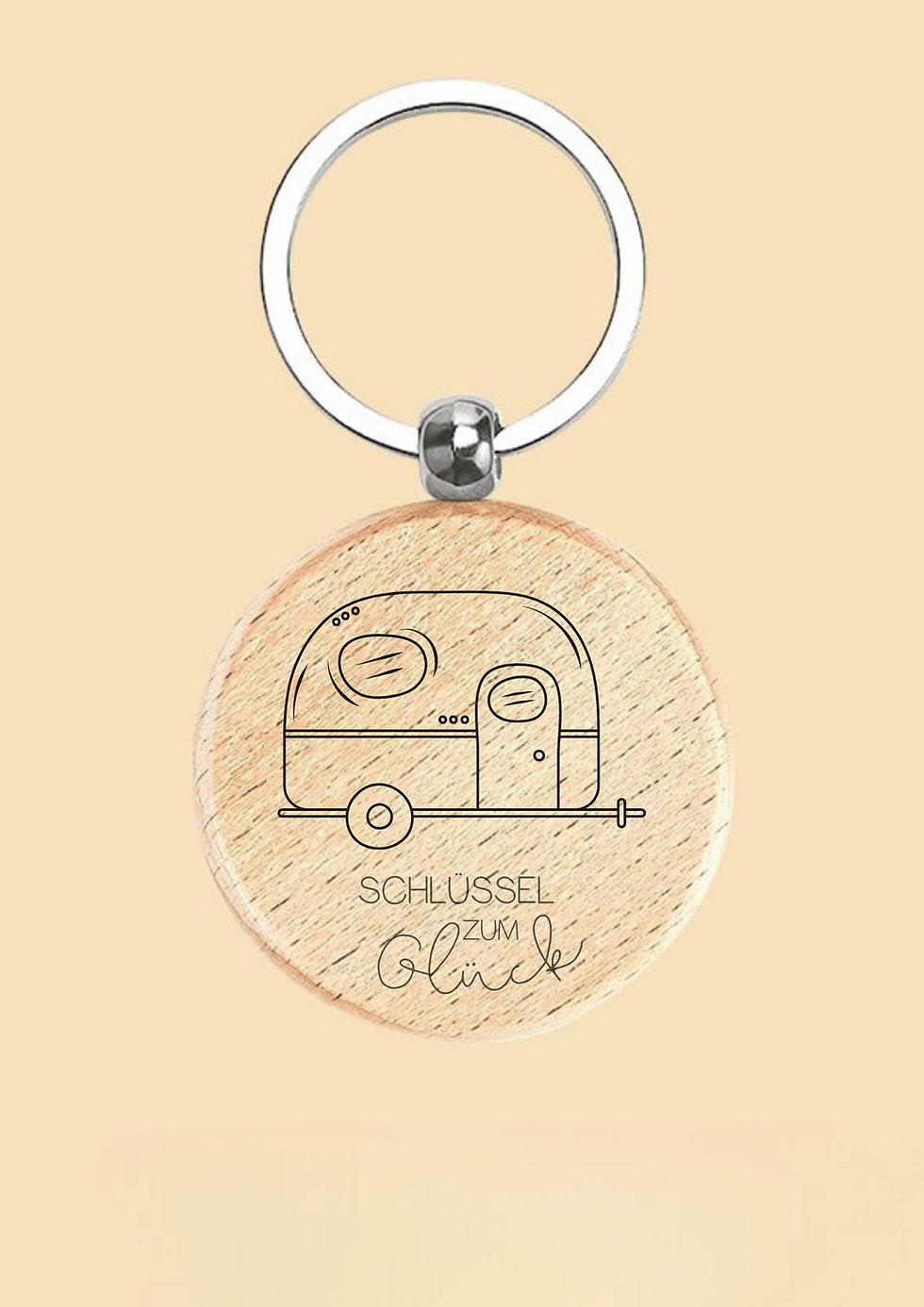 Miniaturbild: Gravierter Schlüsselanhänger für Campingfans