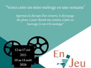 Stage cinéma: vivre l’expérience d’un vrai mini-métrage.