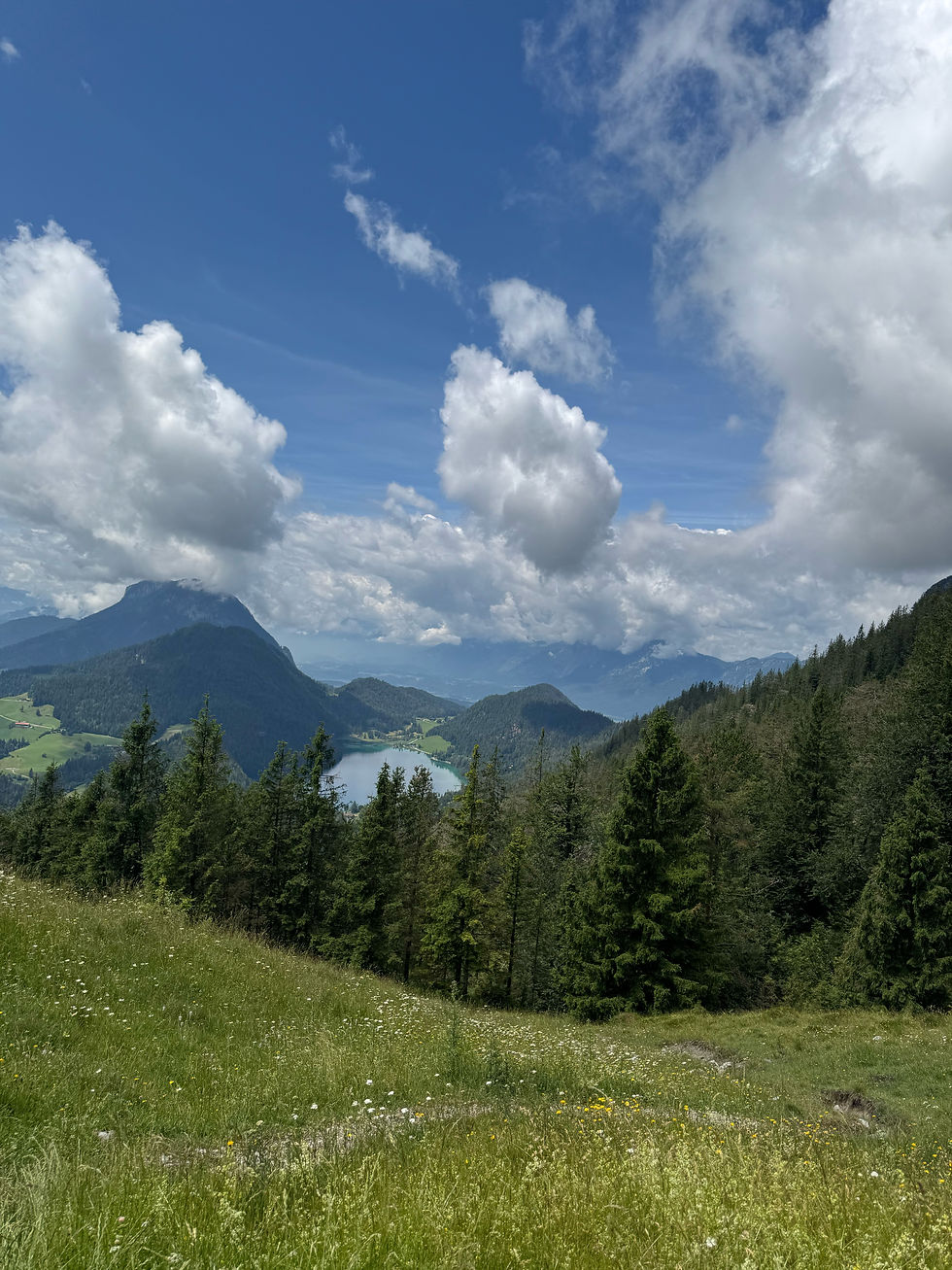 View of Hintersee as we hike down