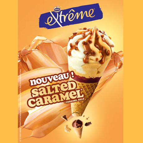 shooting pour la campagne d'affichage des cônes glacés de la marque Extreme par Virginie Rol photographe culinaire Paris