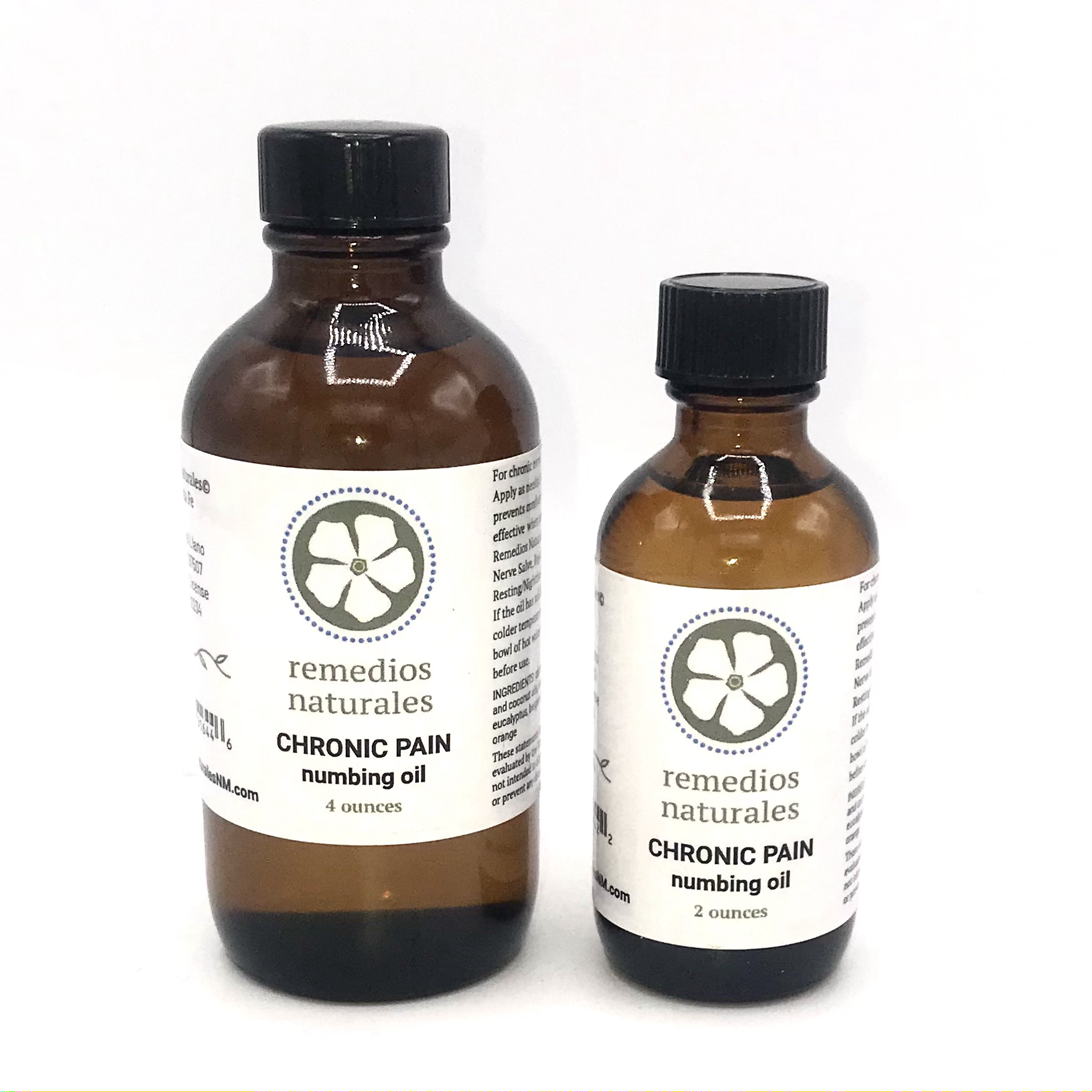 2oz & 4oz glass bottles - Chronic Pain Numbing Oil