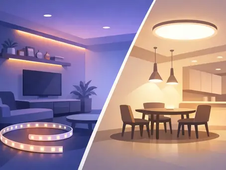 LED Strips vs Ceiling Lights for Modern Homes