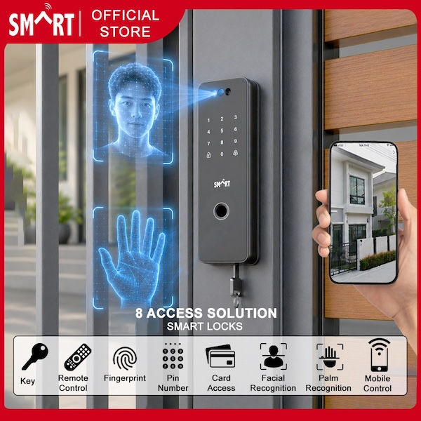 Smart Face & Palm Recognition Digital Gate Lock