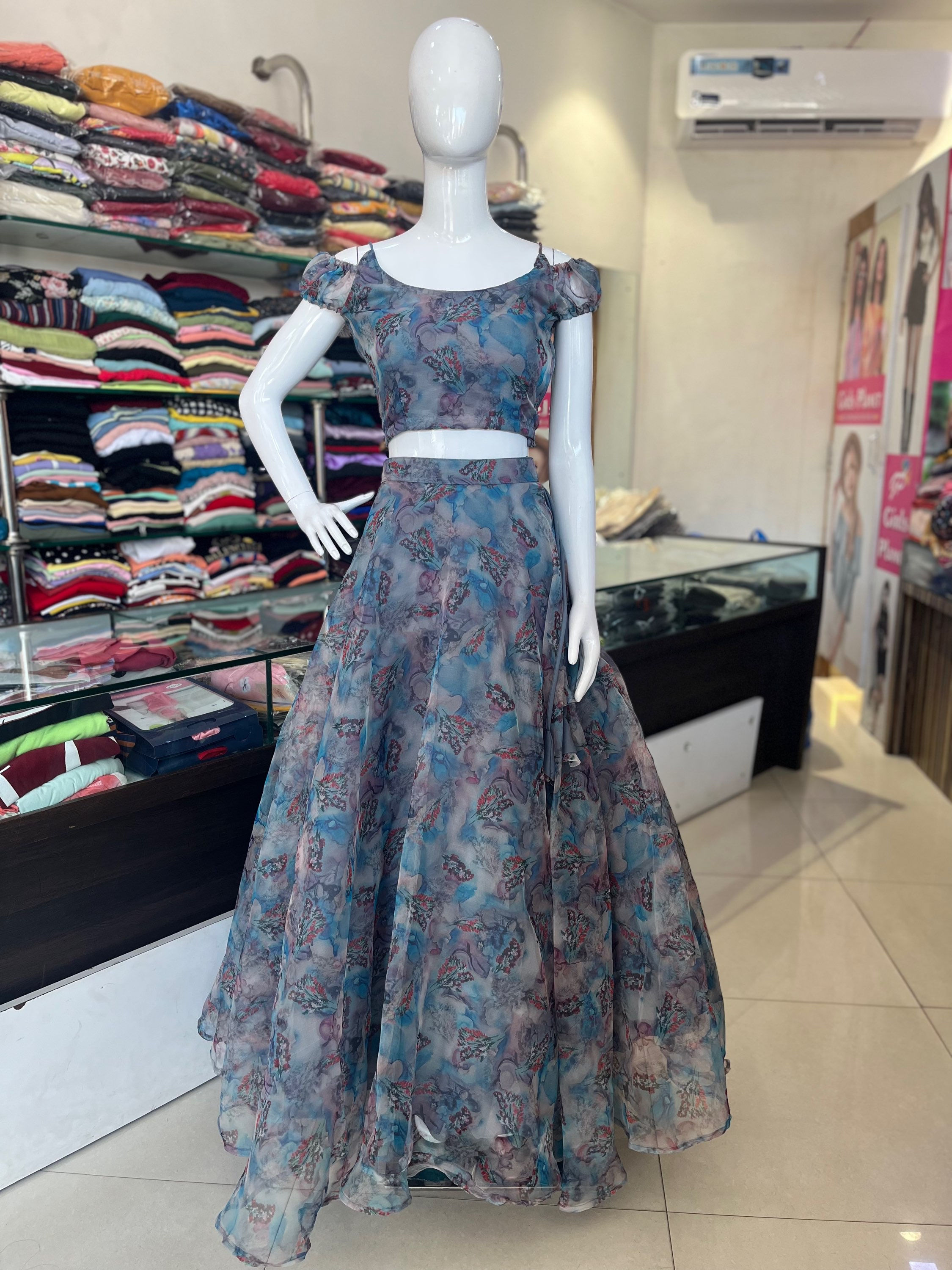 Printed Organza Lahenga 
