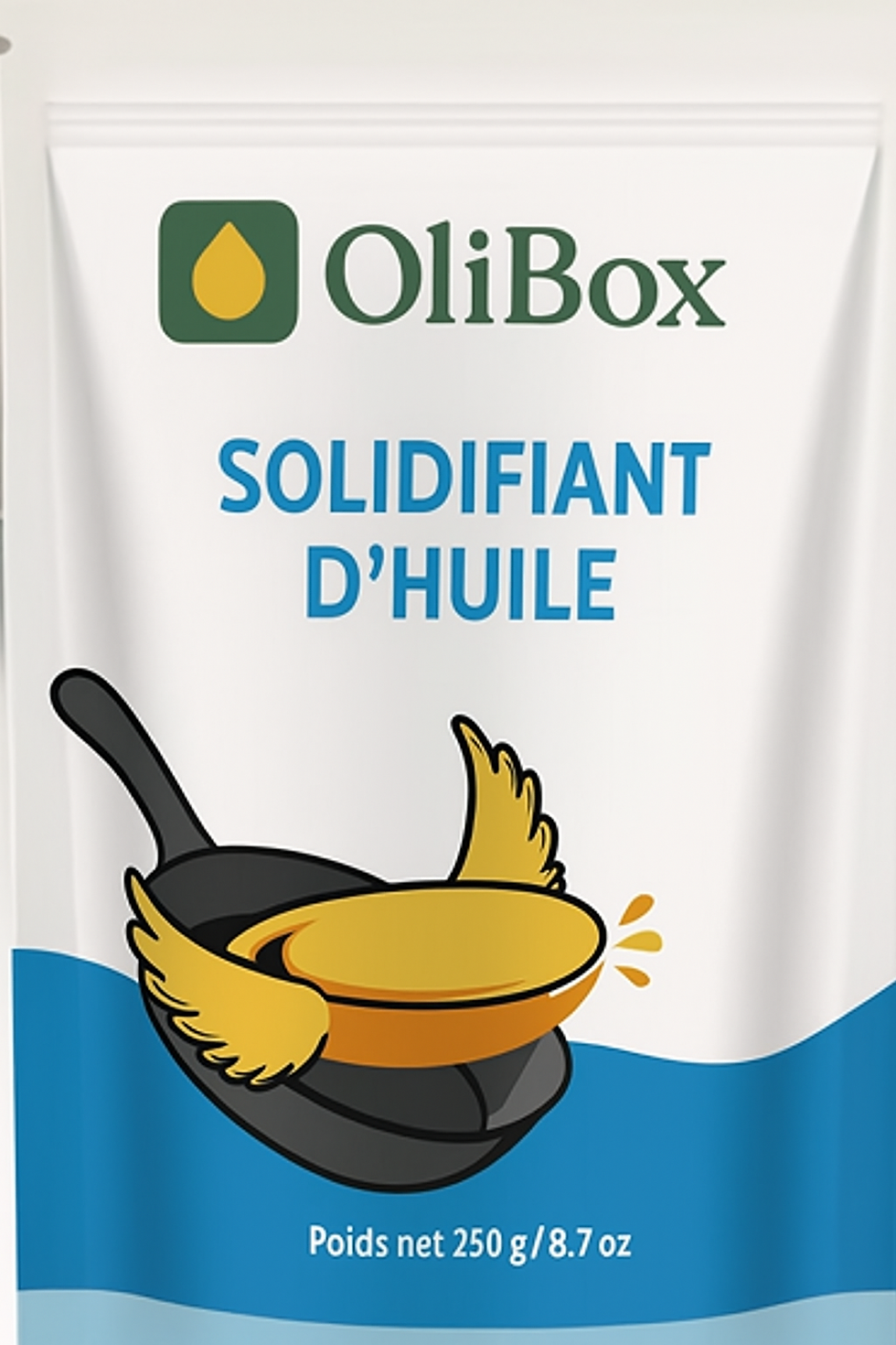 Transforme votre huile usée en déchet solide et propre.