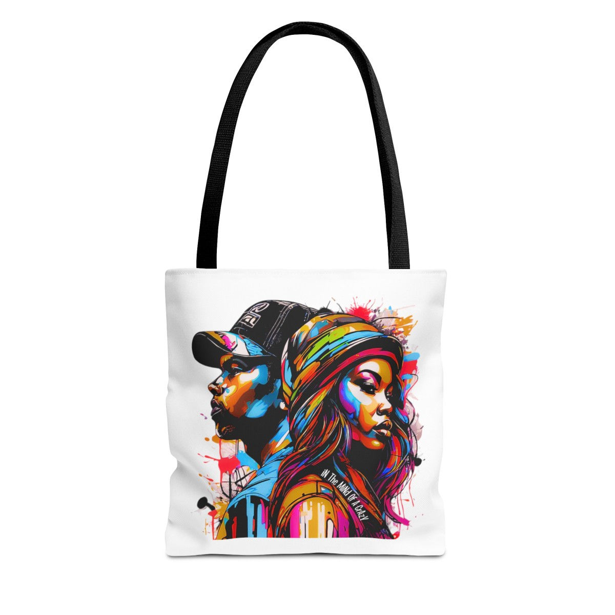 Graffiti Black Couple 13x13 Tote