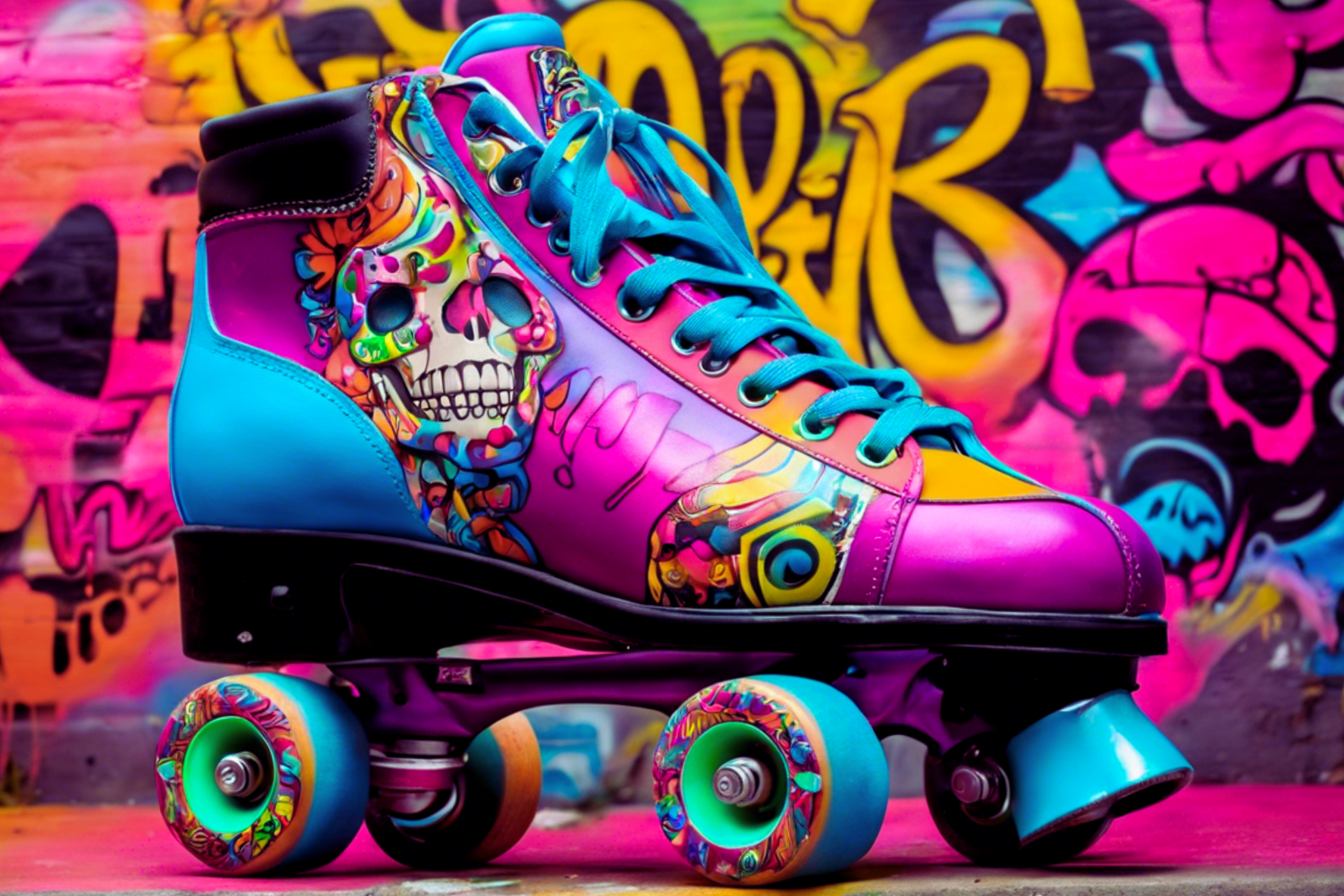 Graffiti Single Roller Skate