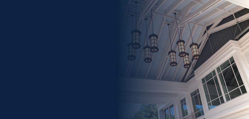 pendant lights in a clubhouse