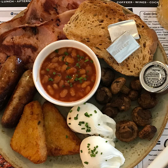The Bookcafe Derby coffee and food presentation at award-winning café in Derby