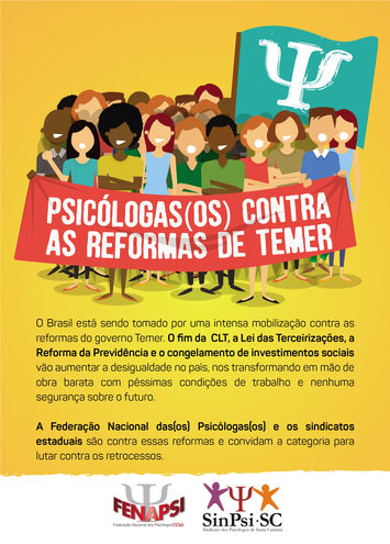FENAPSI E SINPSI-SC CONTRA AS REFORMAS DE TEMER