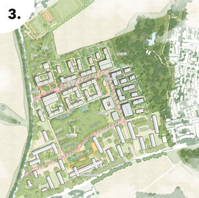 Zukunft Bergische Kaserne, Städtebaulicher Realisierungswettbewerb Düsseldorf, 3. Preis