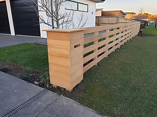 Letterbox and fence using Garapa decking.jpg