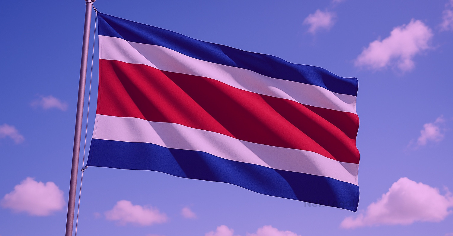 Costa Rica flag waving in sky.JPG