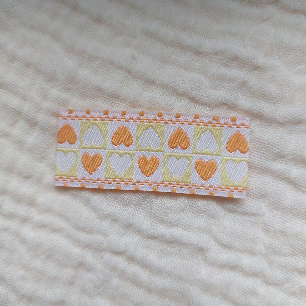 Weblabel - Herzen Gelb Orange