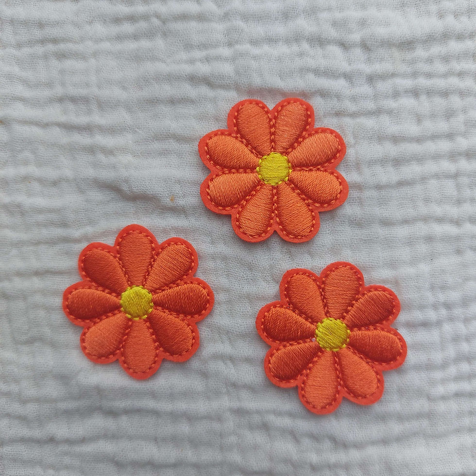 Miniaturbild: Gestickte Bügelpatches - Blumen