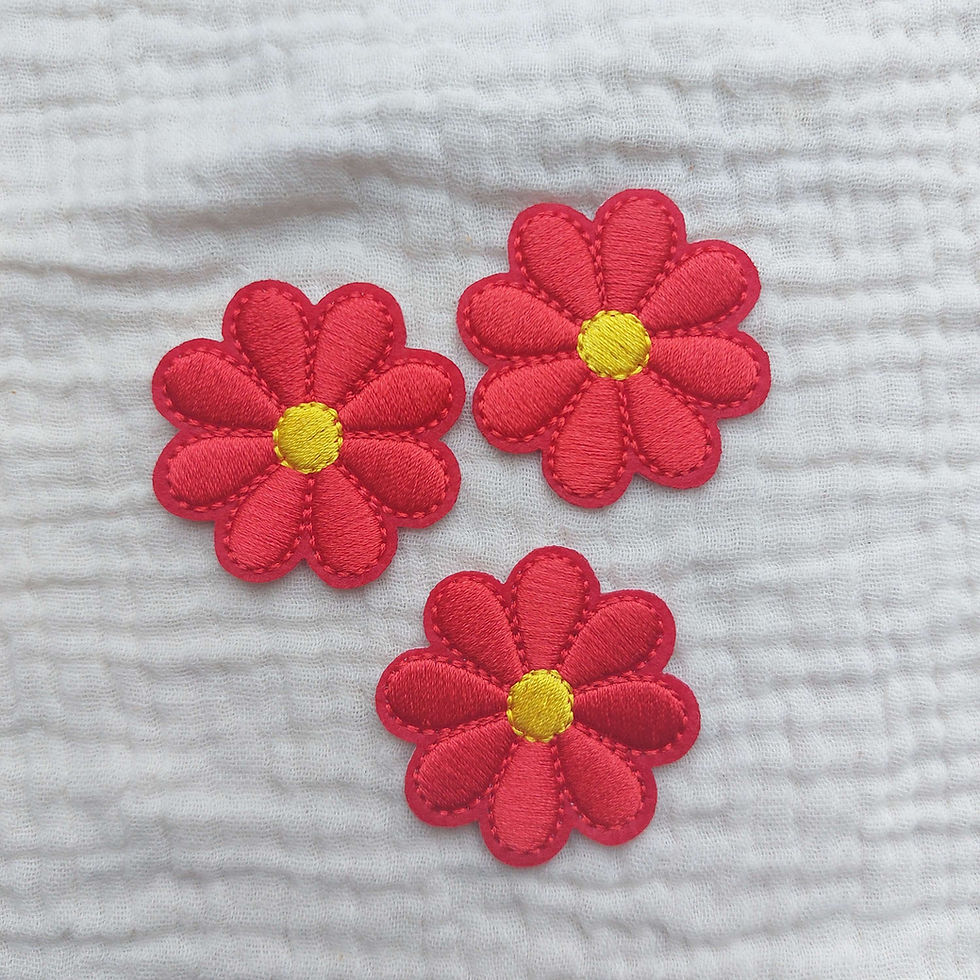 Miniaturbild: Gestickte Bügelpatches - Blumen