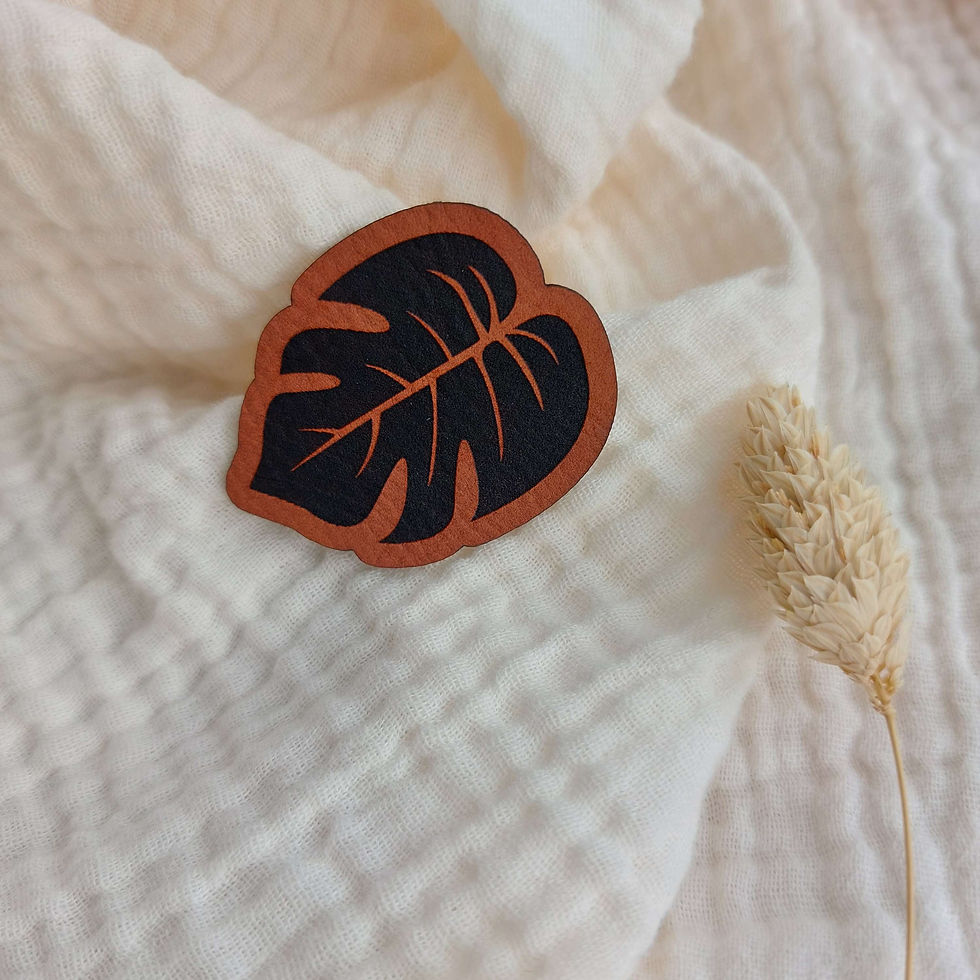 Label - Tropisches Blatt