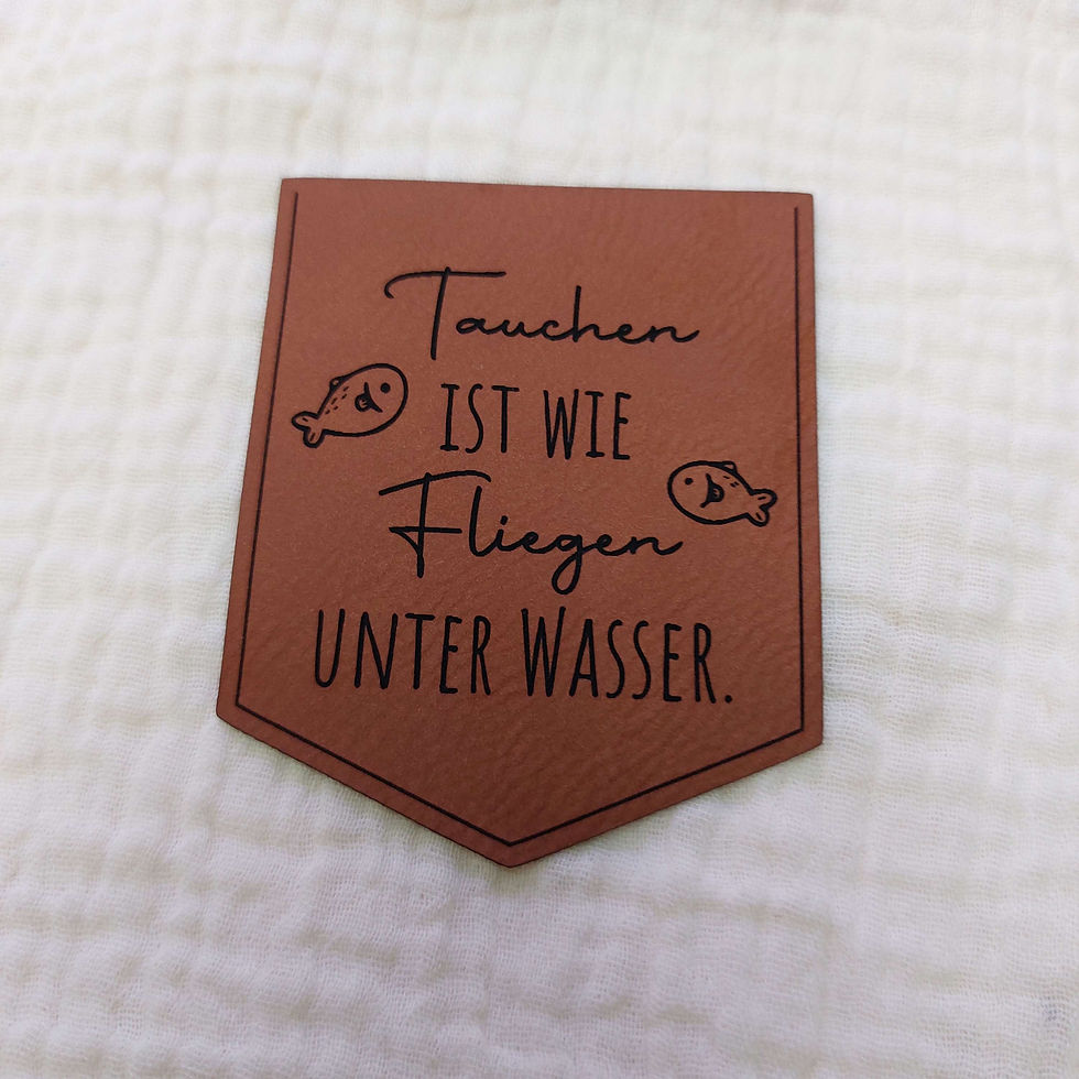 Brusttasche - Tauchen ist wie Fliegen unter Wasser