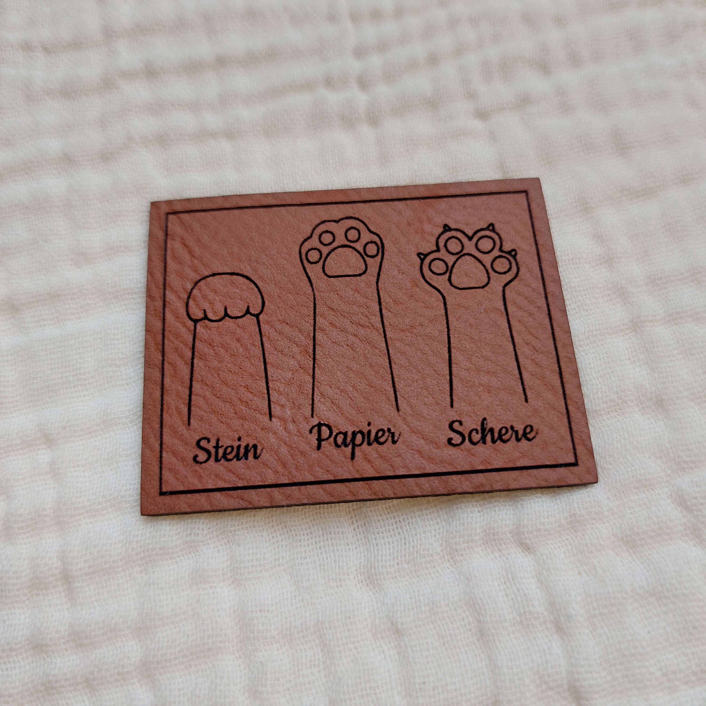 Label - Katzen Stein Papier Schere