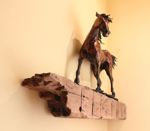 reclaimed beam shelf