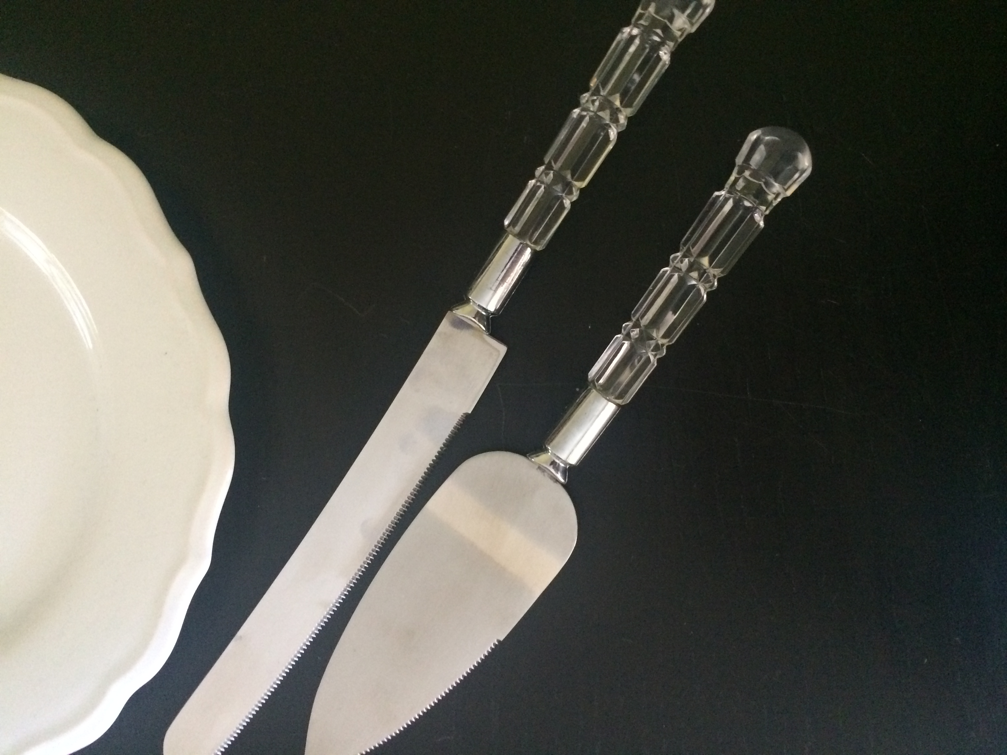 Acrylic Cake Cutting Set