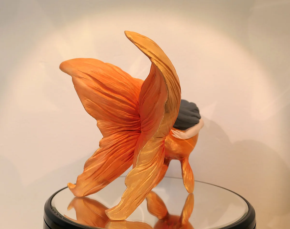 Thumbnail: GOLDFISH MERMAID ORIGINAL SCULPTURE - WISDOM
