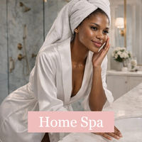Curated home spa self-care tools featured by Baddies R Us