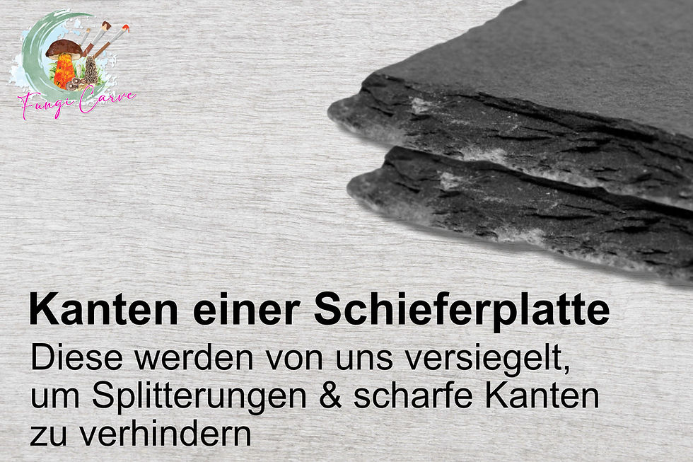Miniaturbild: Schieferplatte Untersetzer mit Pilz-Gravur, rund, handgemachte Geschenkidee von FungiCarve, Pilzvergnügt, Stefan Marxer