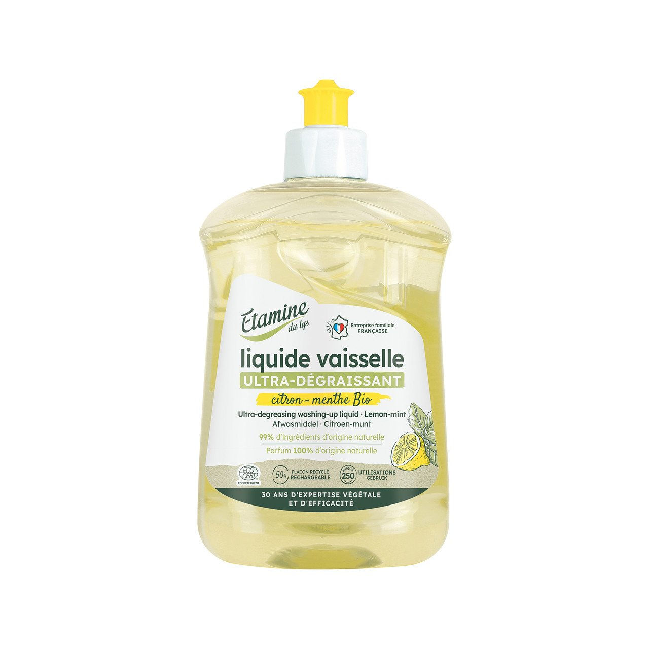 4x ETAMINE DU LYS Geschirrsp lmittel Zitrone-Minze 500ml