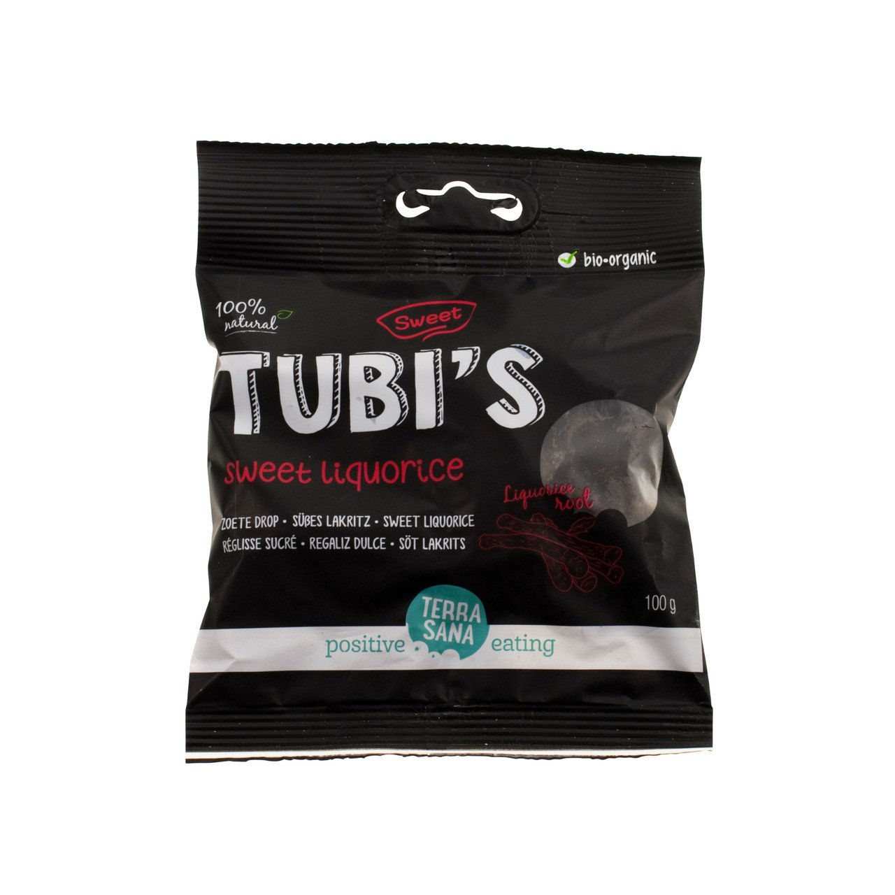 12x TERRASANA Tubi's s sses Lakritz 100g