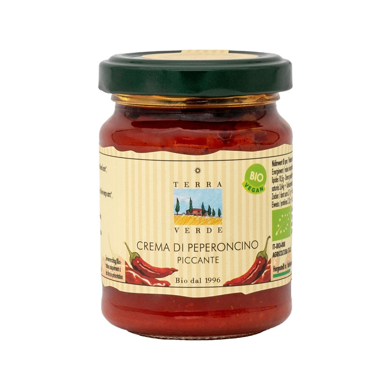 6x TERRAVERDE Crema di Peperoncino piccante 120g