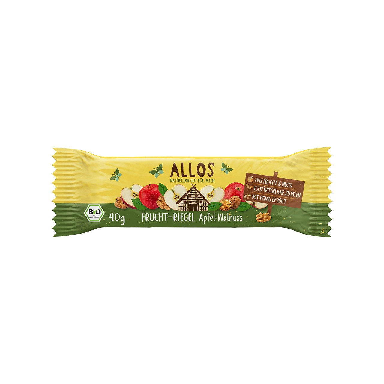 25x ALLOS Fruchtschnitte Apfel-Walnuss 40g