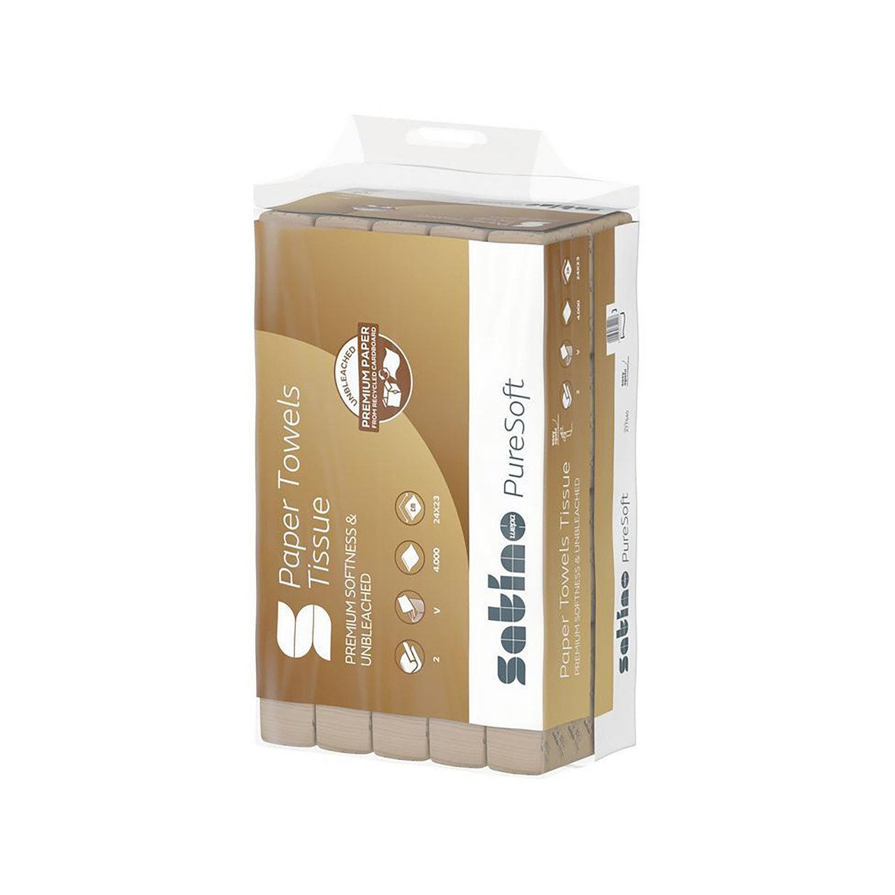 1x SATINO Papierhandt cher PureSoft V-Falz 2lg 0ml