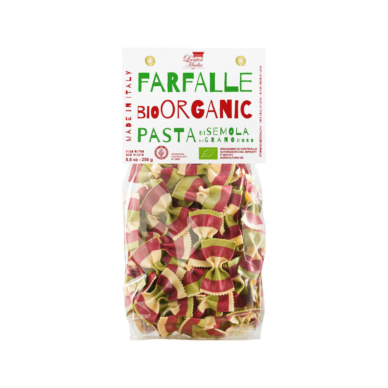 4x L ANTICA MADIA Farfalle mit Randen und Spinat 250g