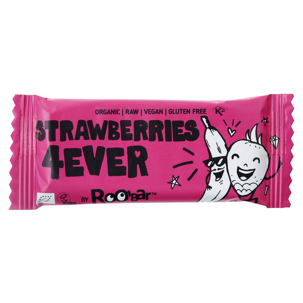 20x ROOBAR Rohkostriegel Strawberries 4ever 30g