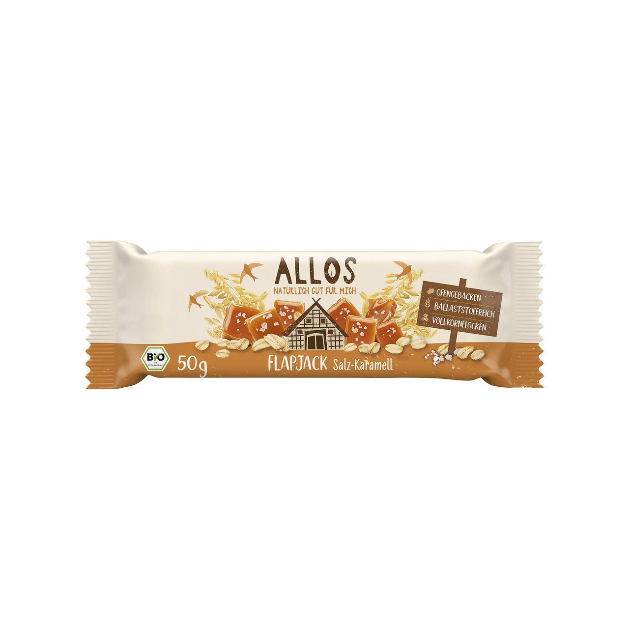 16x ALLOS Hafer Flapjack Salz-Karamell 50g