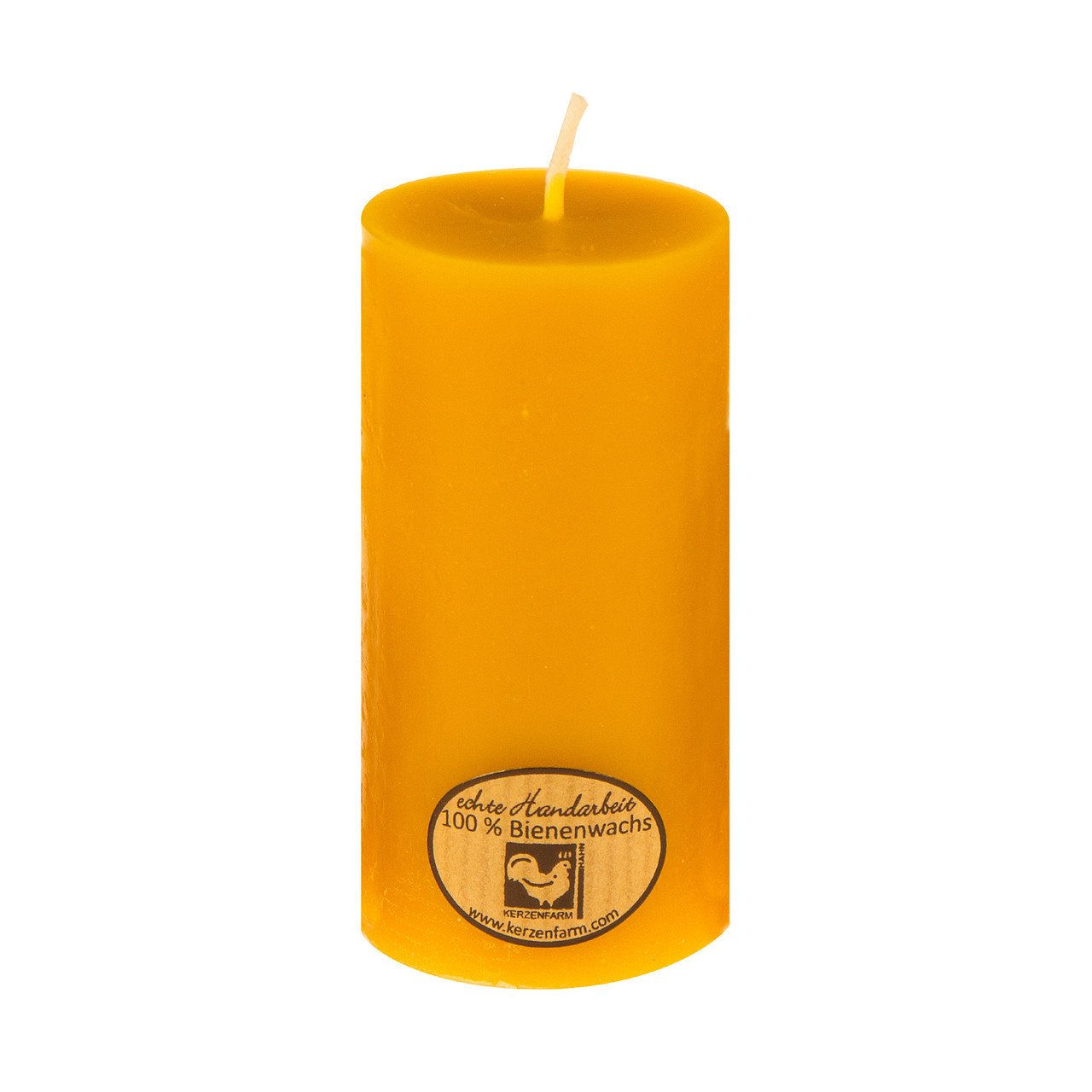 6x Kerzenfarm Bienenwachskerze Stumpen, 95x45mm