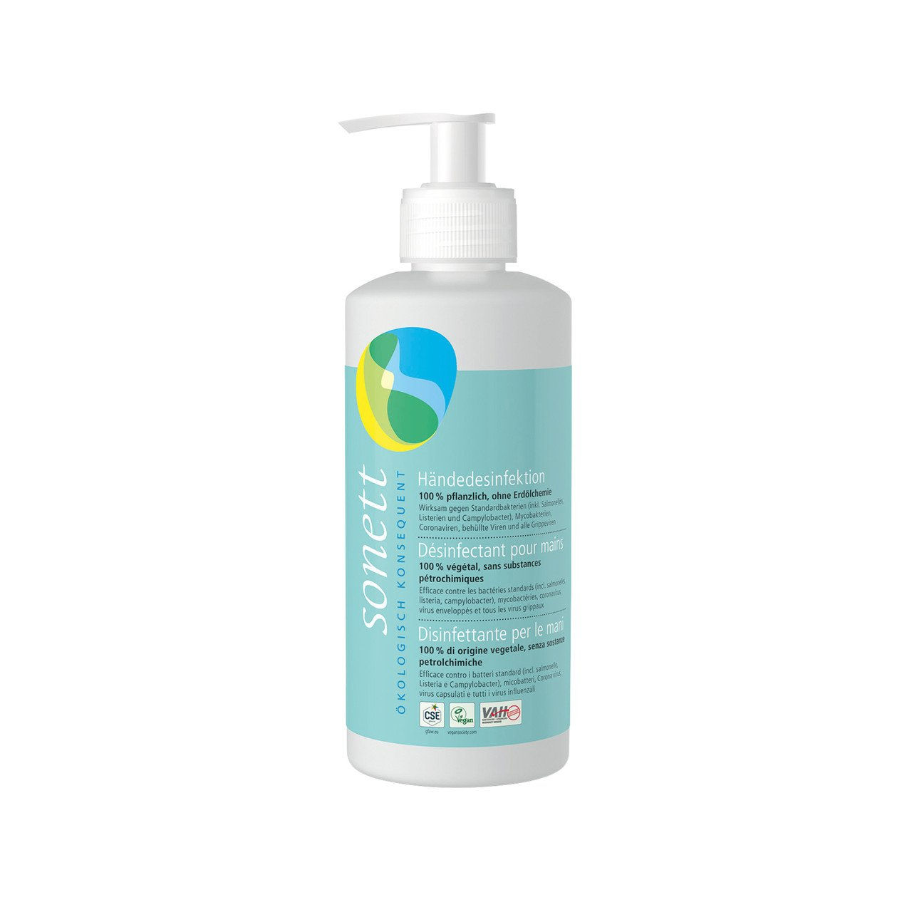 3x SONETT H ndedesinfektion Pumpspender 300ml