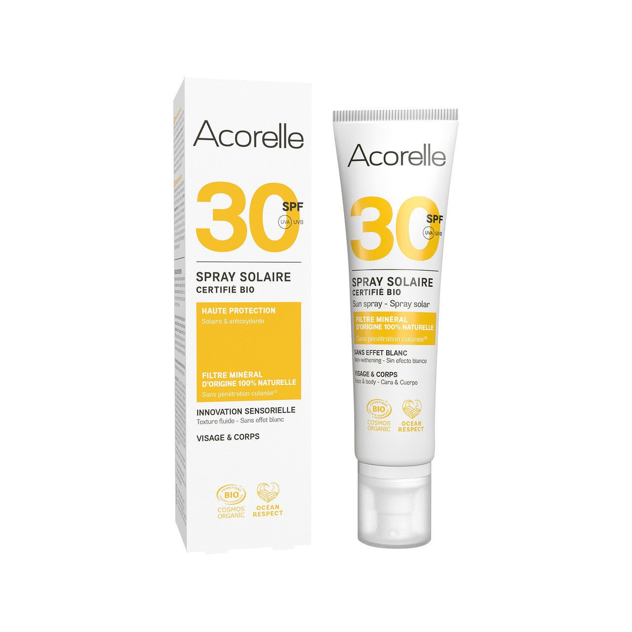 1x ACORELLE Sonnenspray Gesicht & K rper SPF30 100ml