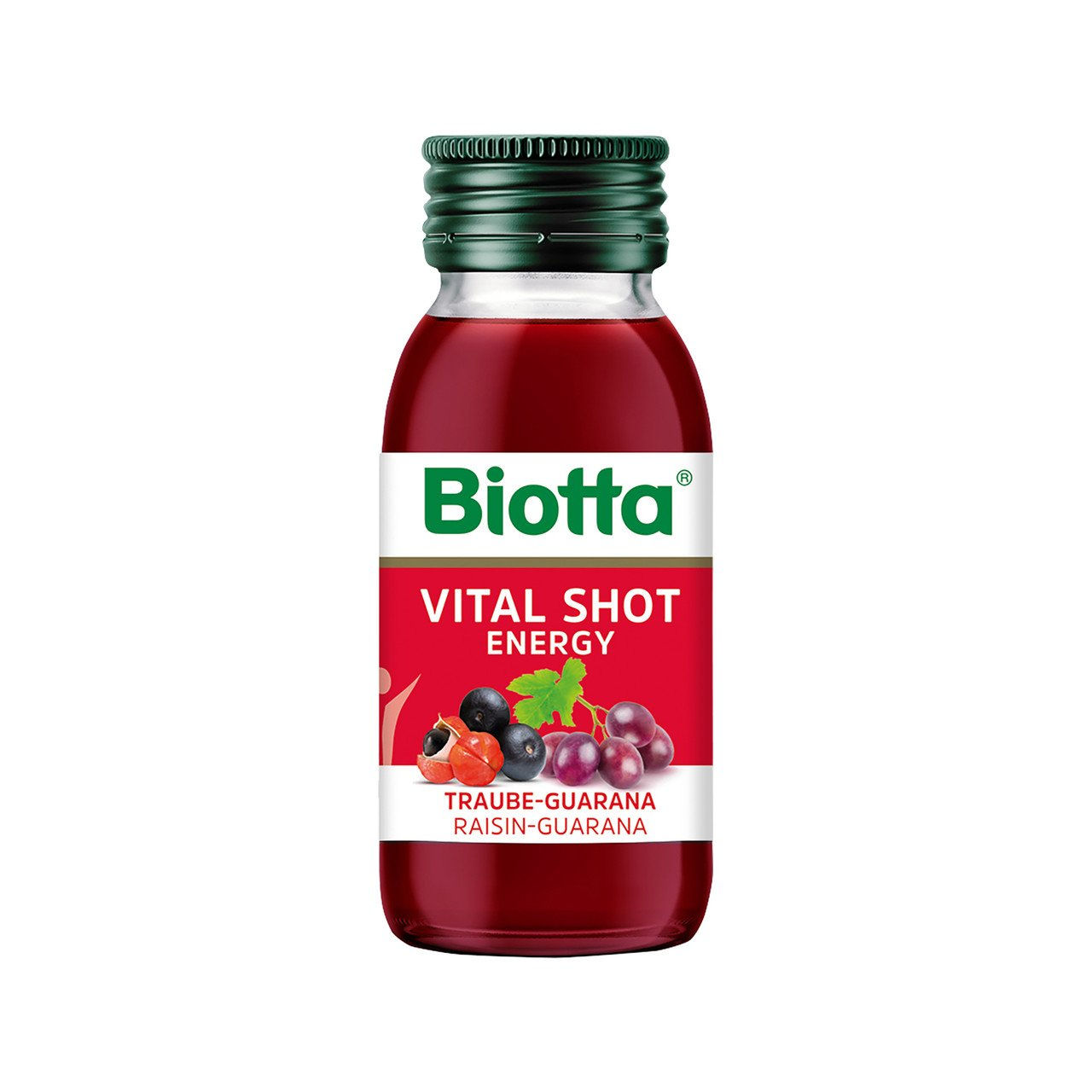 16x BIOTTA Vital Shot Energy Traube Guarana 60ml