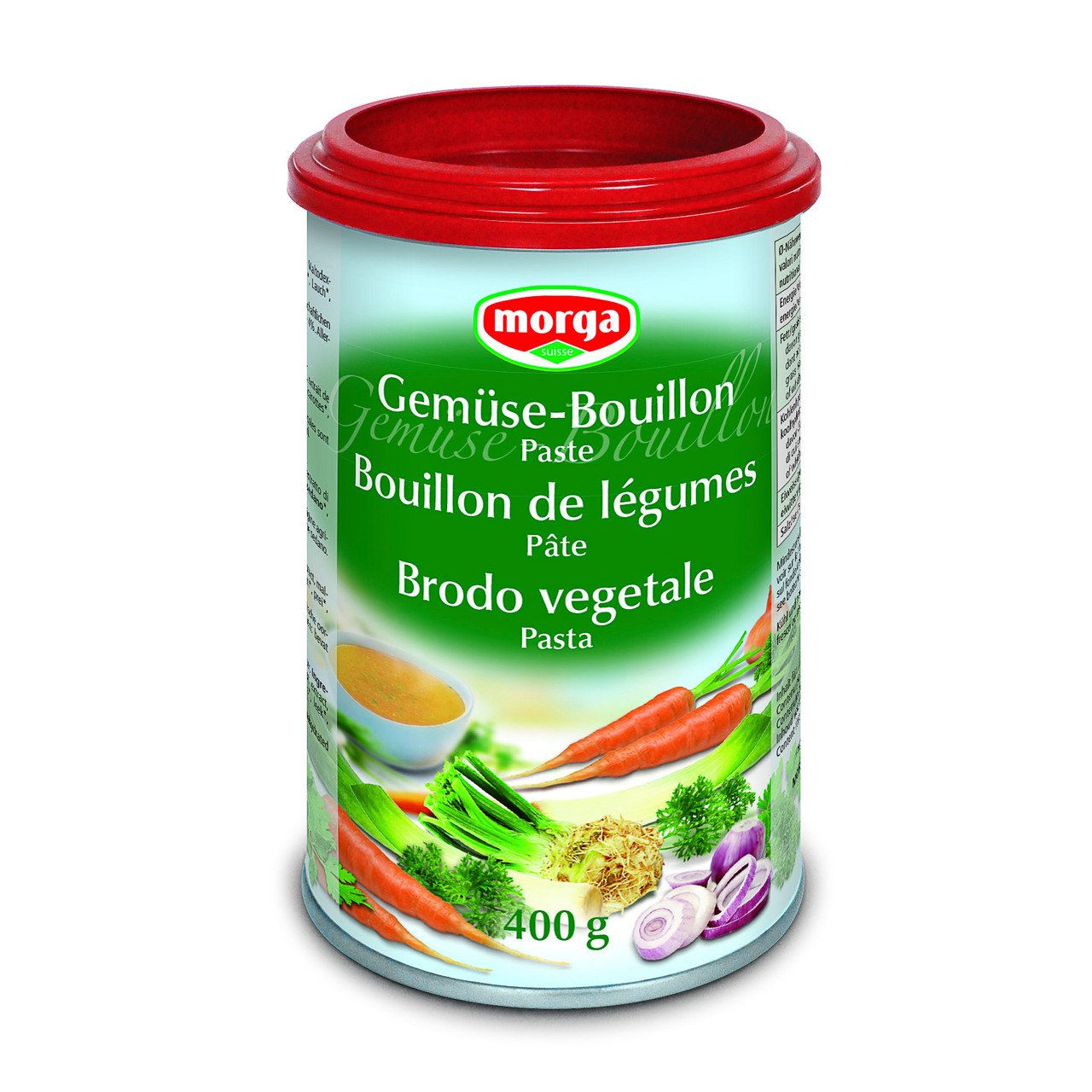 6x MORGA Gemüse-Bouillon Paste glutenfrei 400g