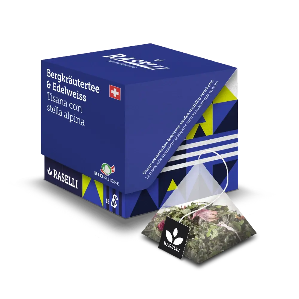 4x RASELLI Bio Bergkräutertee mit Edelweiss 22.5g