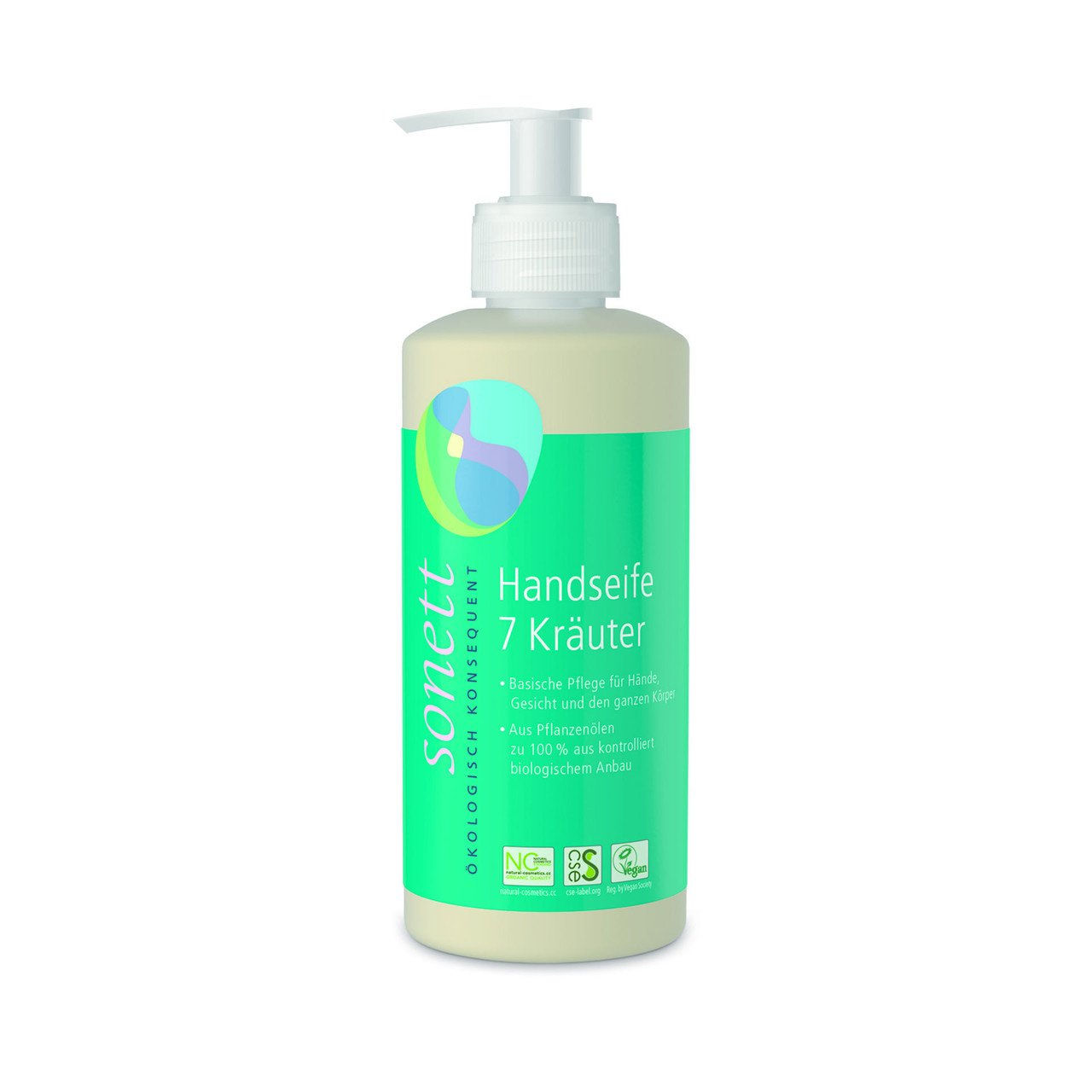 3x SONETT Sonett Handseife 7 Kräuter, Pumpspender, Natural Cosmetic 300ml