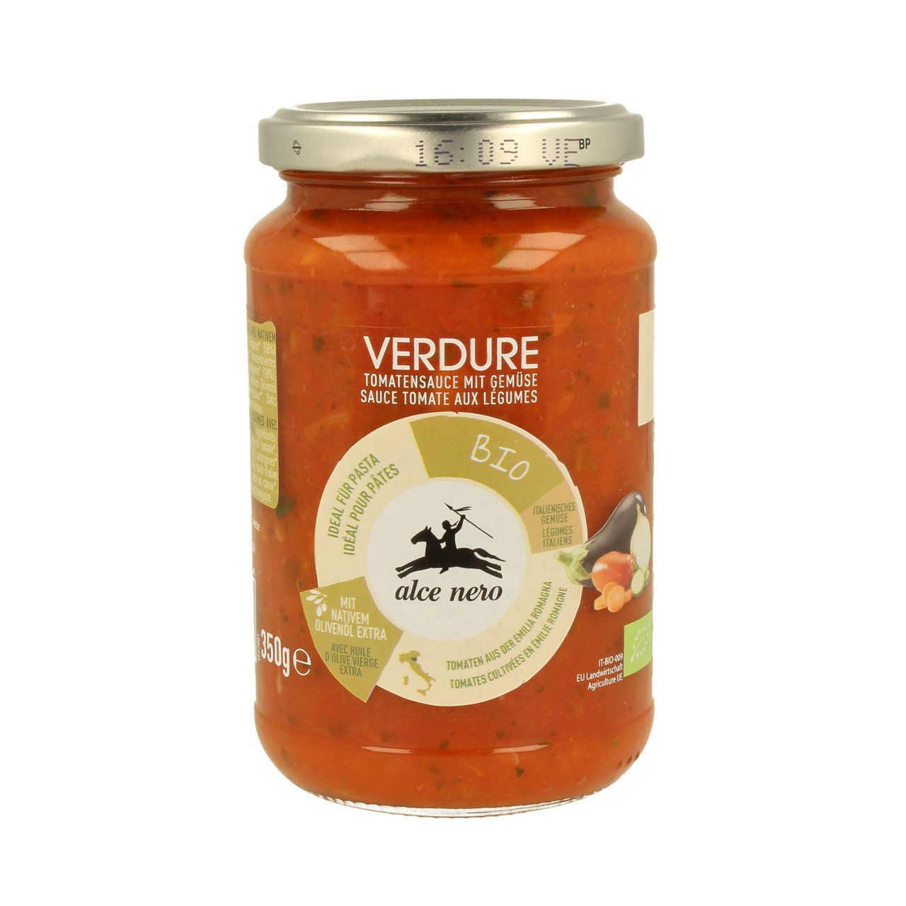6x ALCE NERO Tomaten Sauce mit Gem se 350g