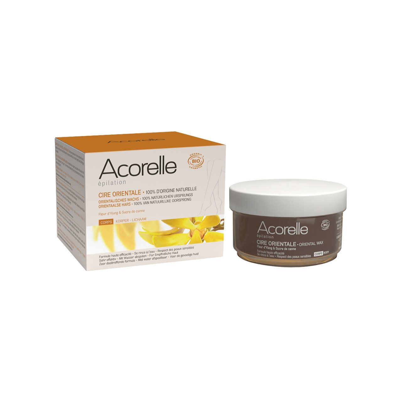 1x ACORELLE Orientalisches Wachs Körper, Cosmebio Naturkosmetik 300g