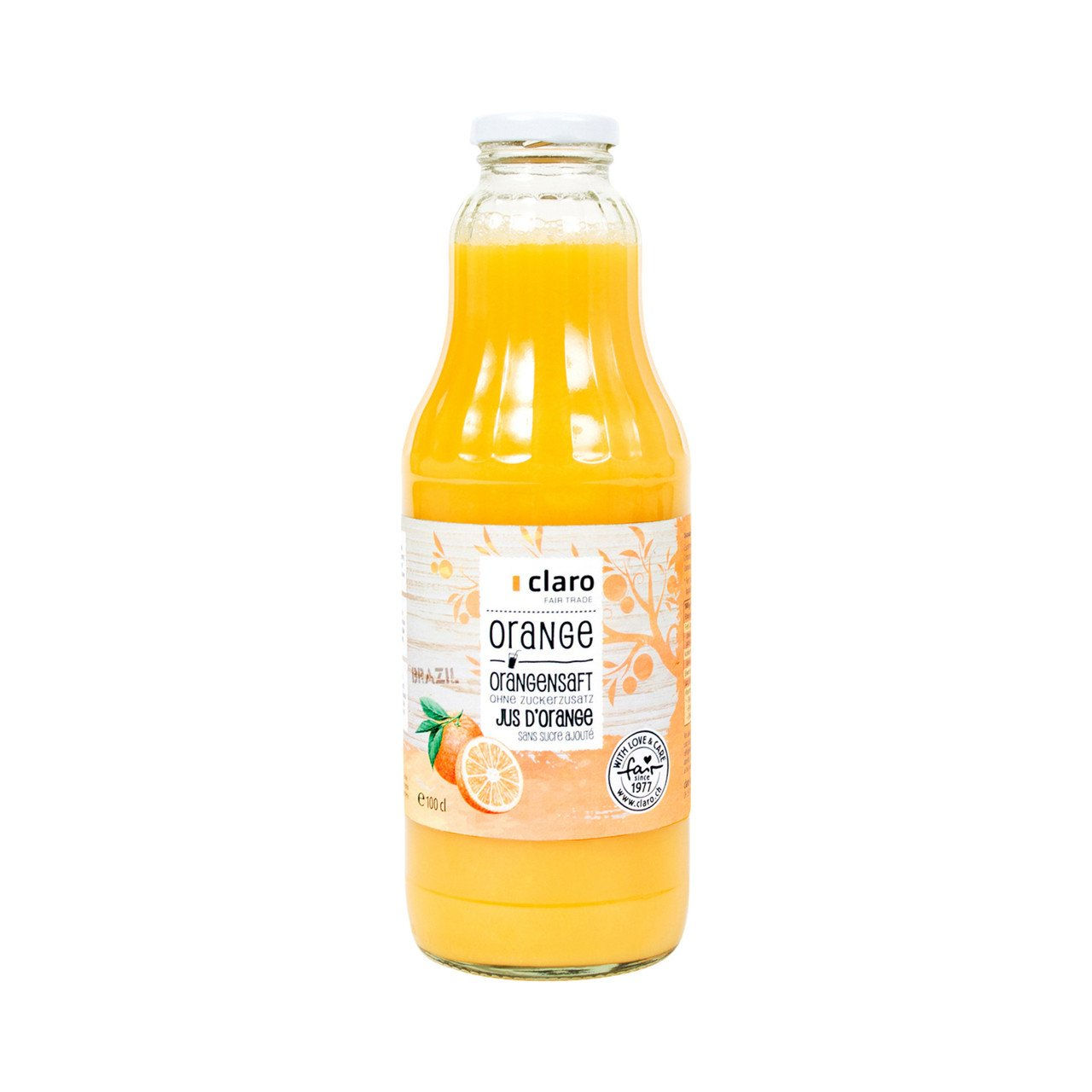 6x CLARO FAIRTRADE Orangensaft 1000ml