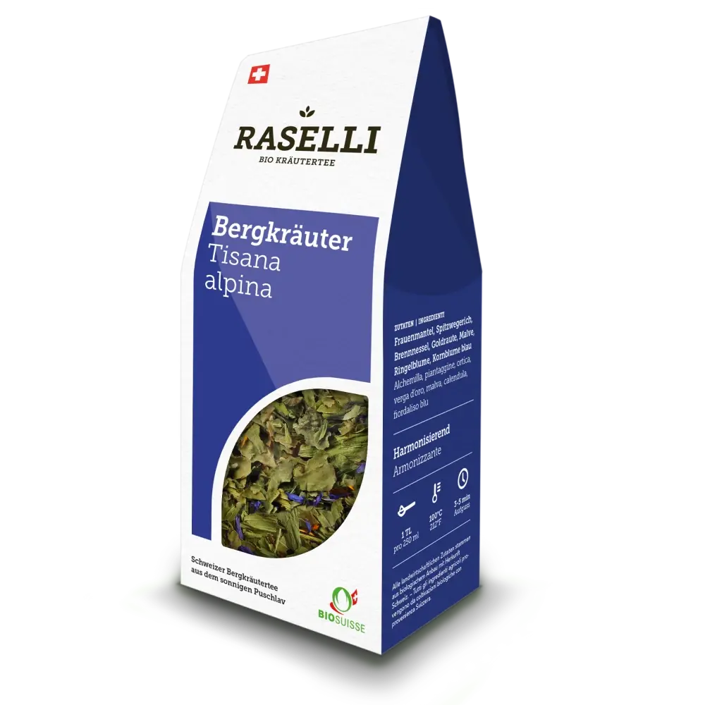 4x RASELLI Bio Bergkräutertee 25g