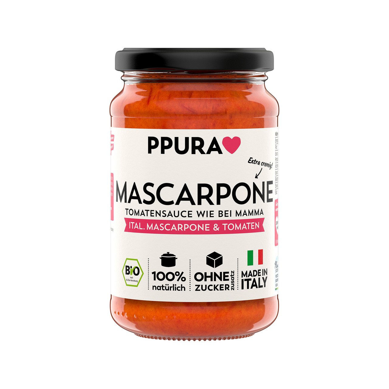 6x PPURA Sugo Mascarpone mit Ital. Mascarpone 340g