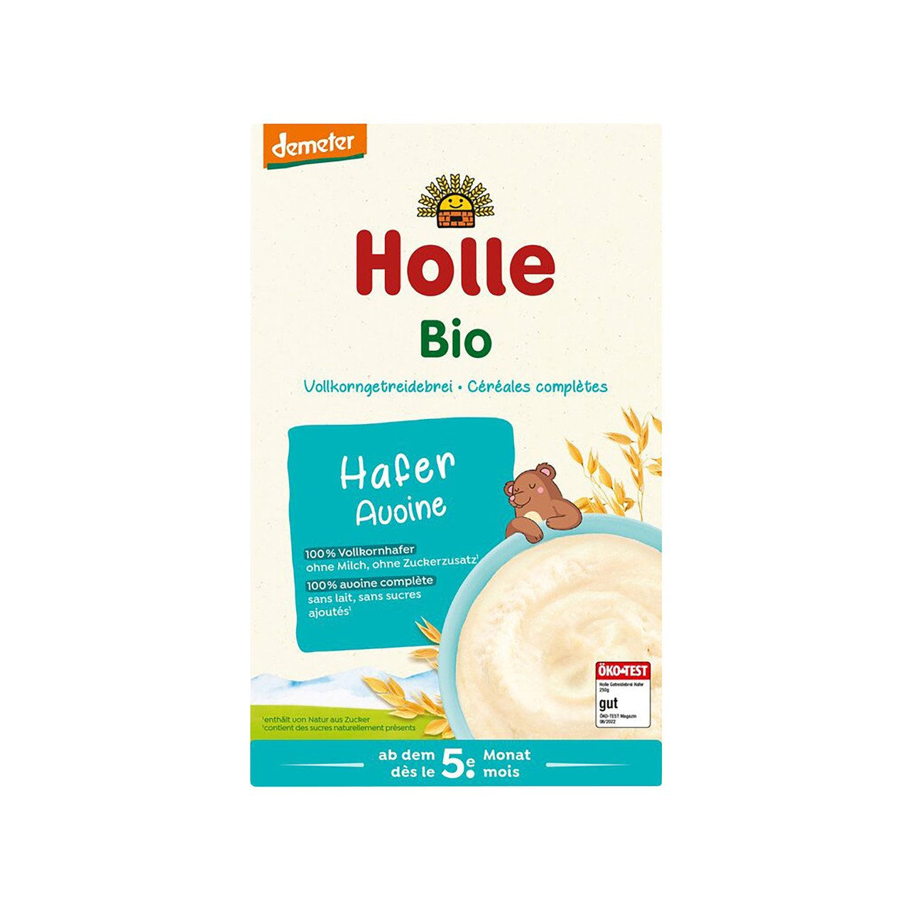 6x Holle Babyfood Babybrei Vollkorngetreidebrei Hafer 250g