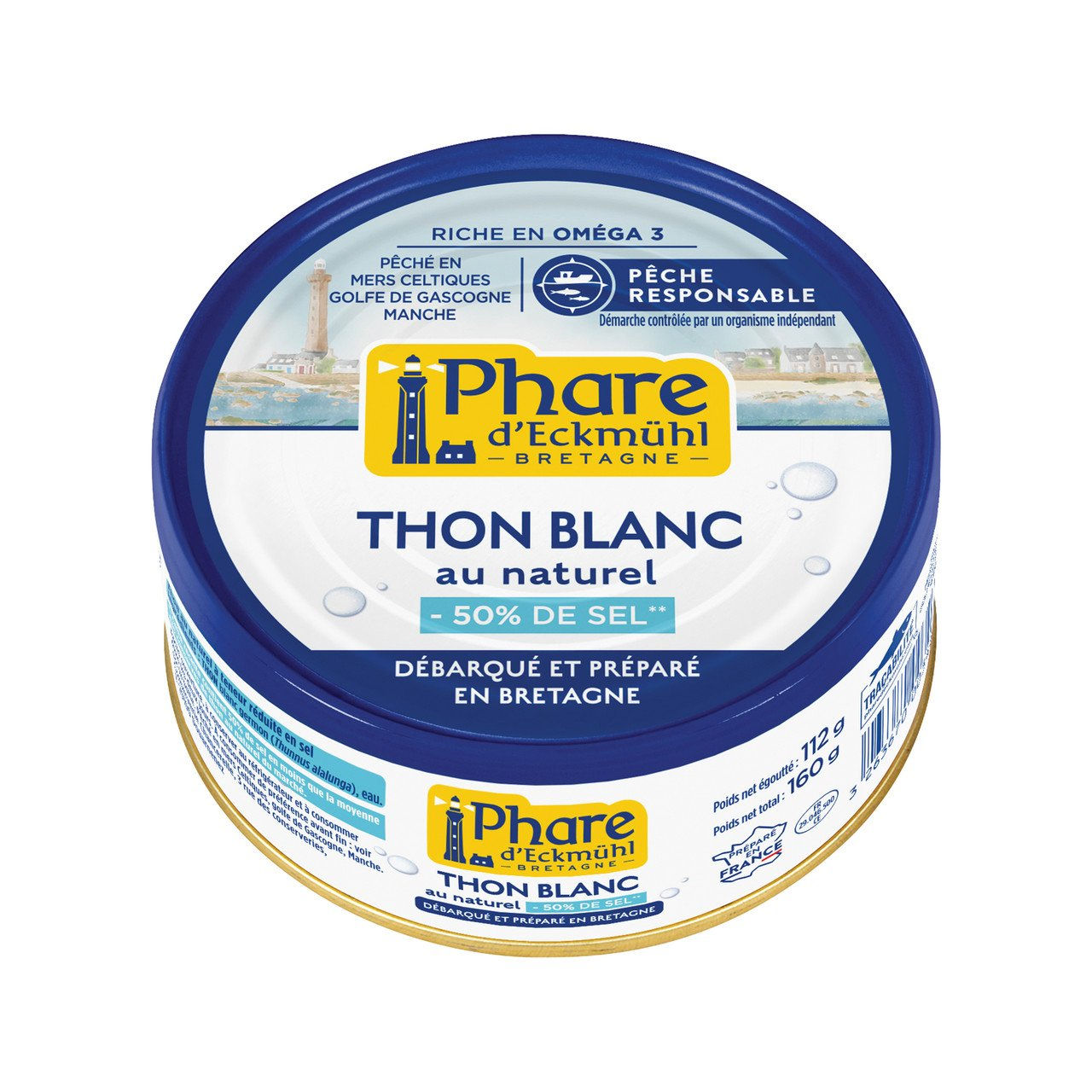 12x PHARE D'ECKM HL Weisser Thunfisch nature salzarm 160g